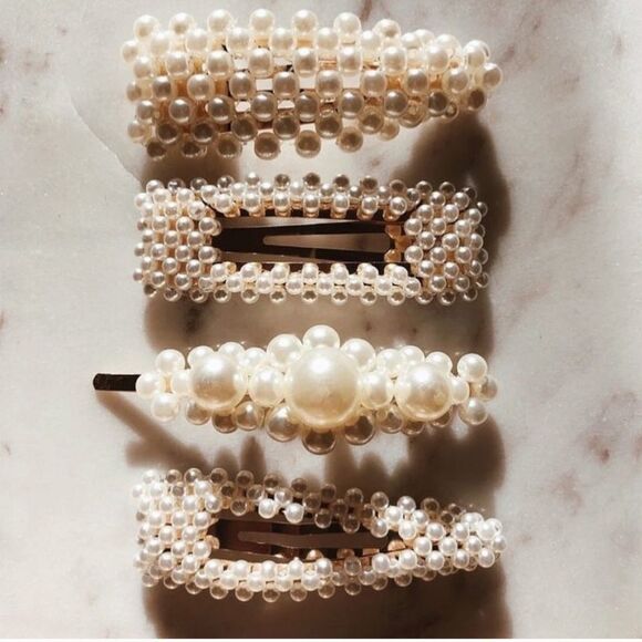 ASOS Accessories - White pearl hair clips